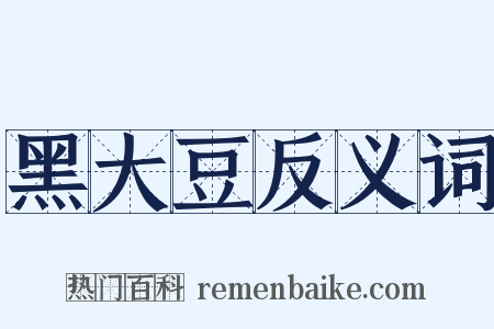 黑大豆反义词是什么意思的图片
